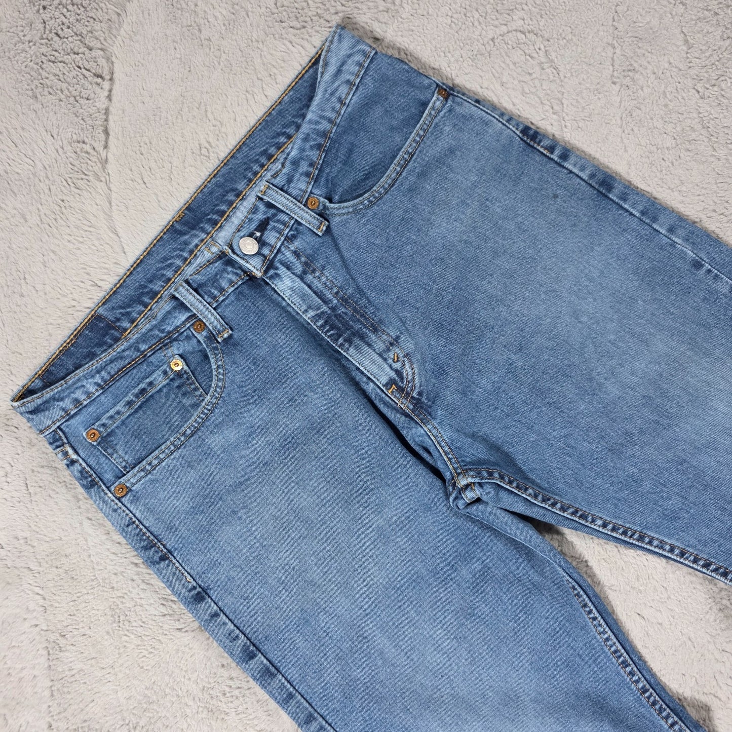 Levi’s 505 Mens Blue Jeans W34 L32 Fits W33 Straight Leg Denim