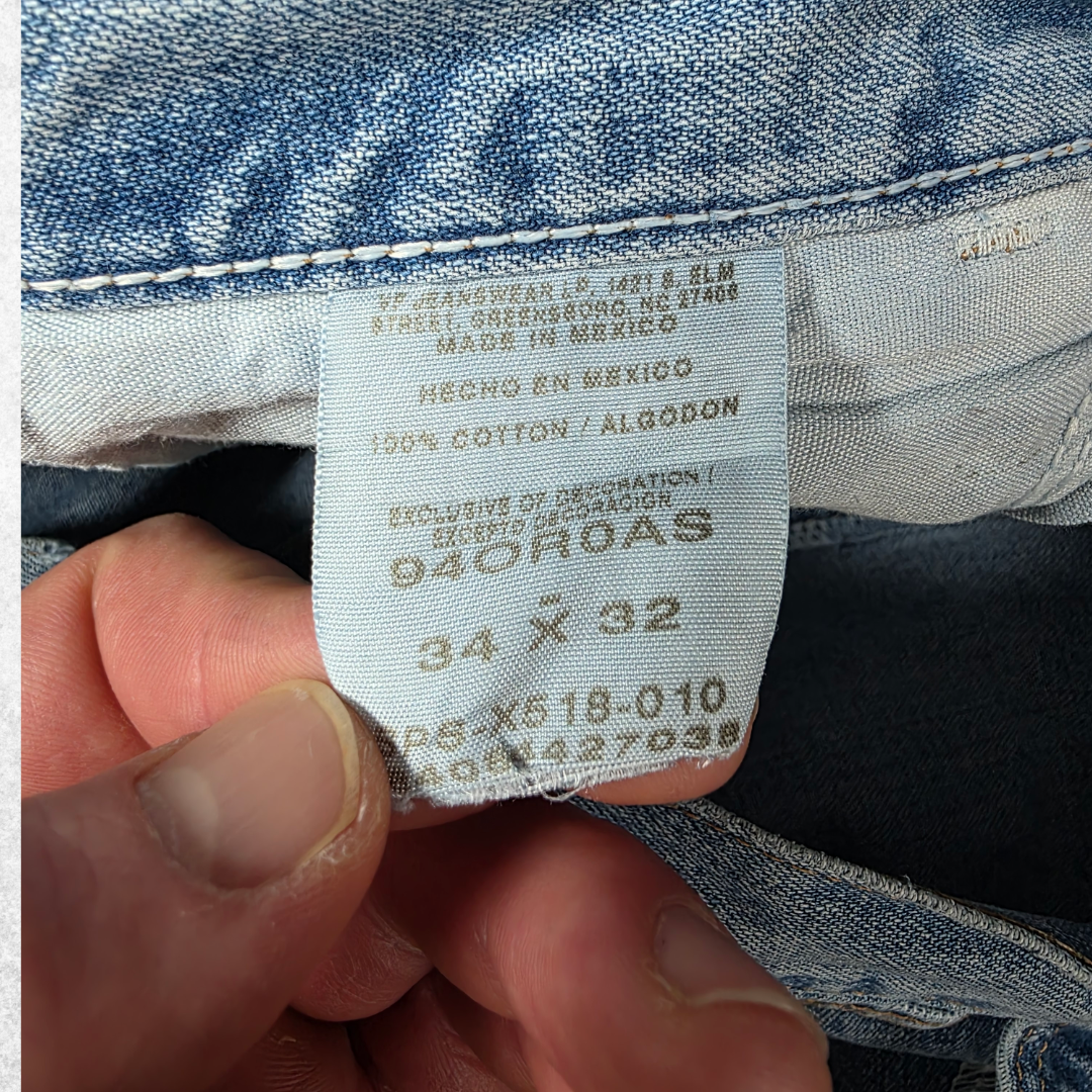 Vintage Wrangler Carpenter Jeans W35 L30 (Tagged W34 L32) Blue Relaxed Workwear