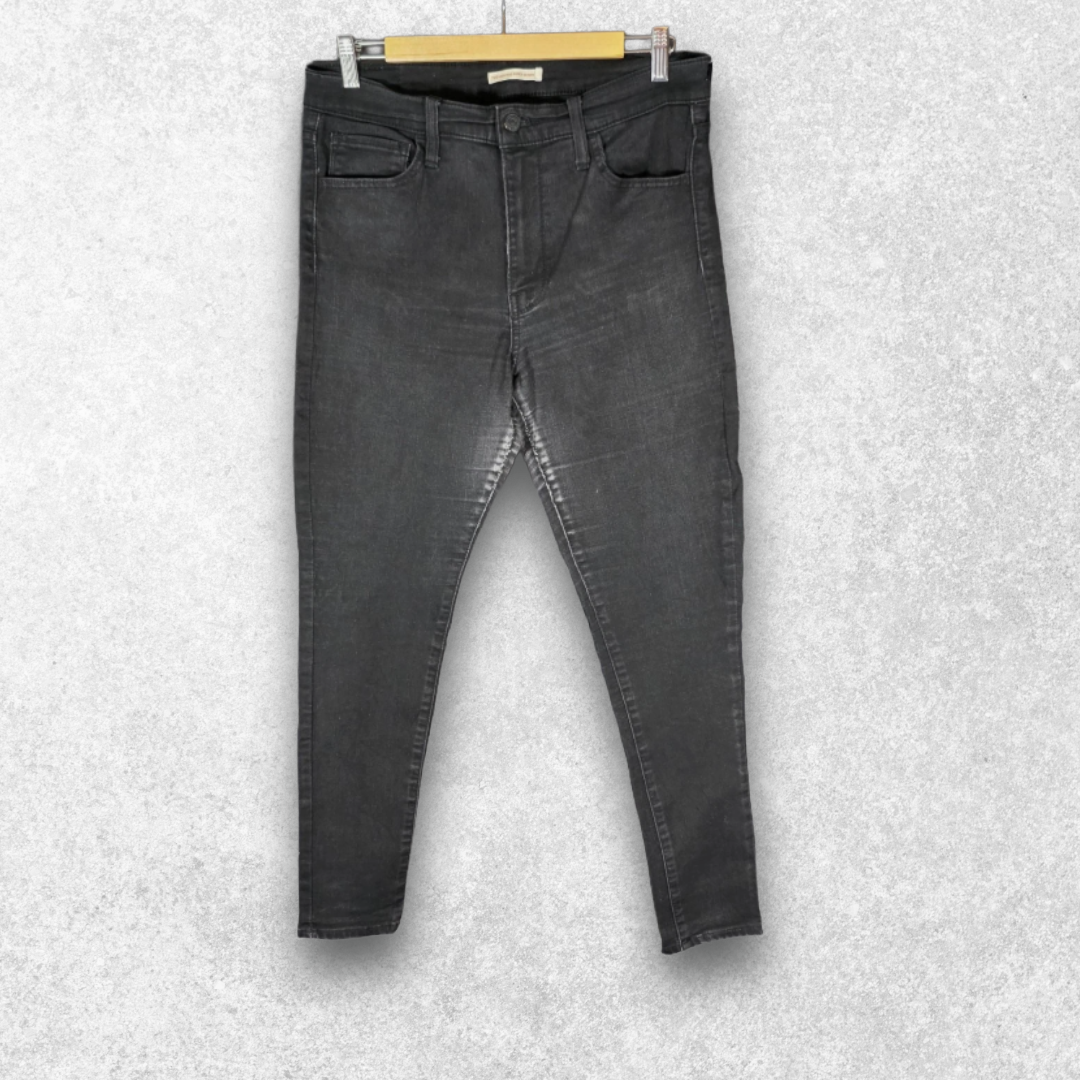 Levi’s 720 High Rise Super Skinny Jeans W32 L30 Black Stretch Denim Women’s