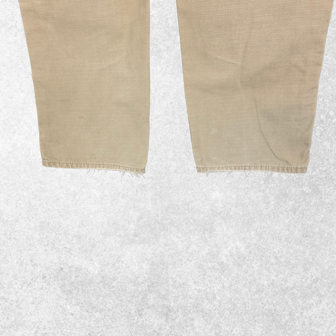 Wrangler Riggs Carpenter Trousers W36 L30 Relaxed Fit Beige Workwear Men’s