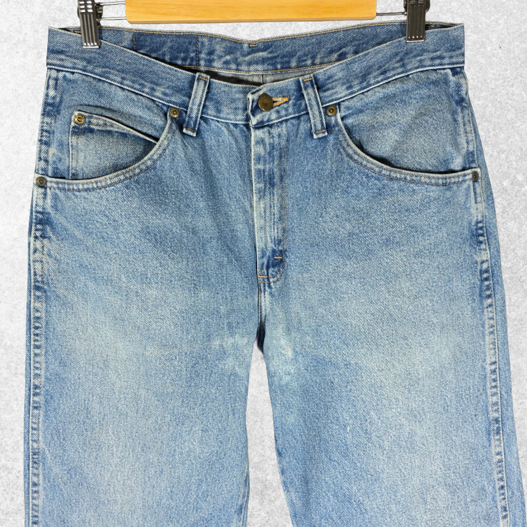 Wrangler Jeans W33 L32 Blue Regular Fit Straight Denim Men's Classic