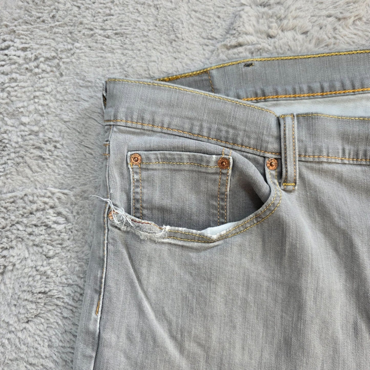 Levi's 559 Relaxed Straight Jeans Grey W40 L30 Men's Lightweight Denim