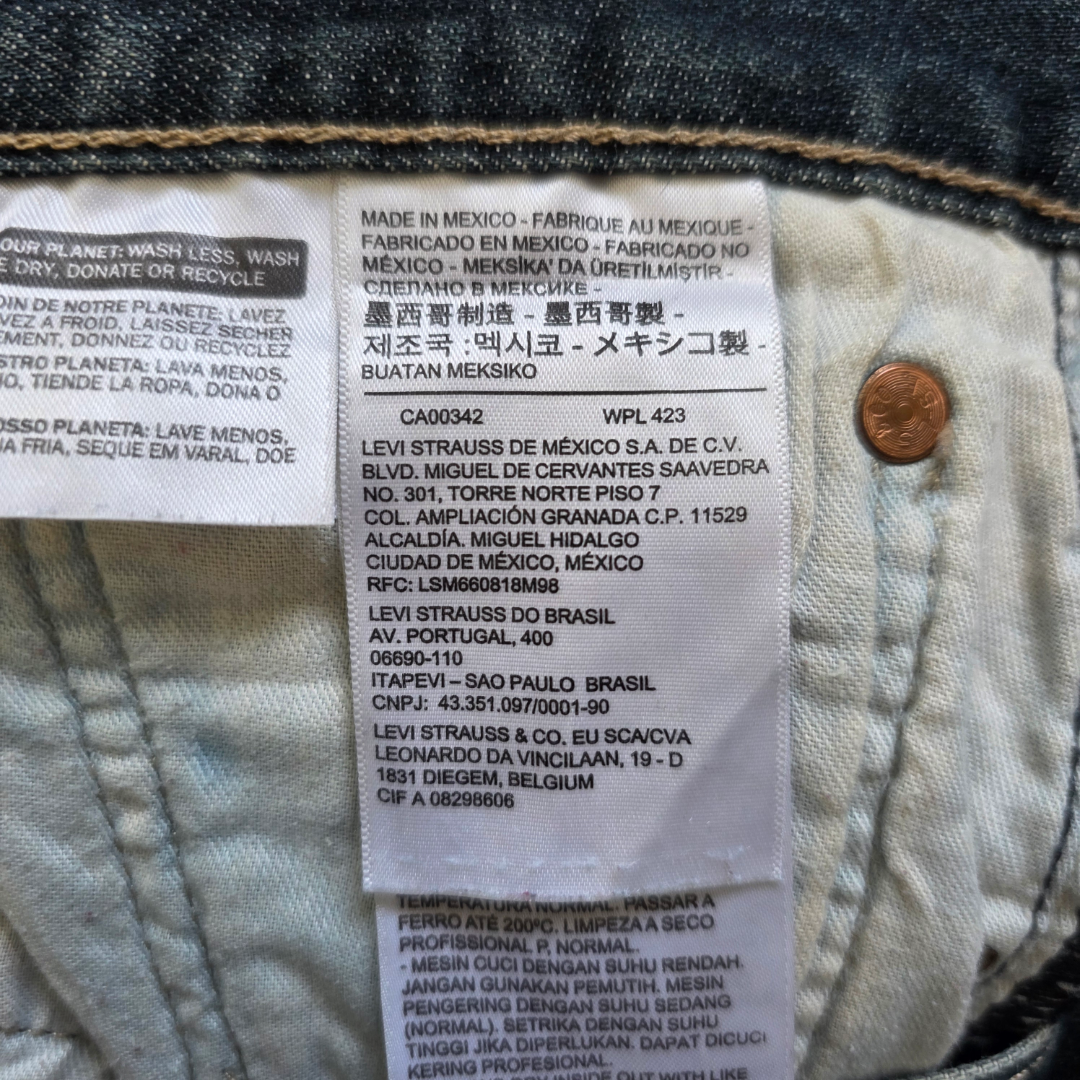 Levi’s 501 Jeans Men’s W33 L30 Blue Straight Leg Denim Button Fly