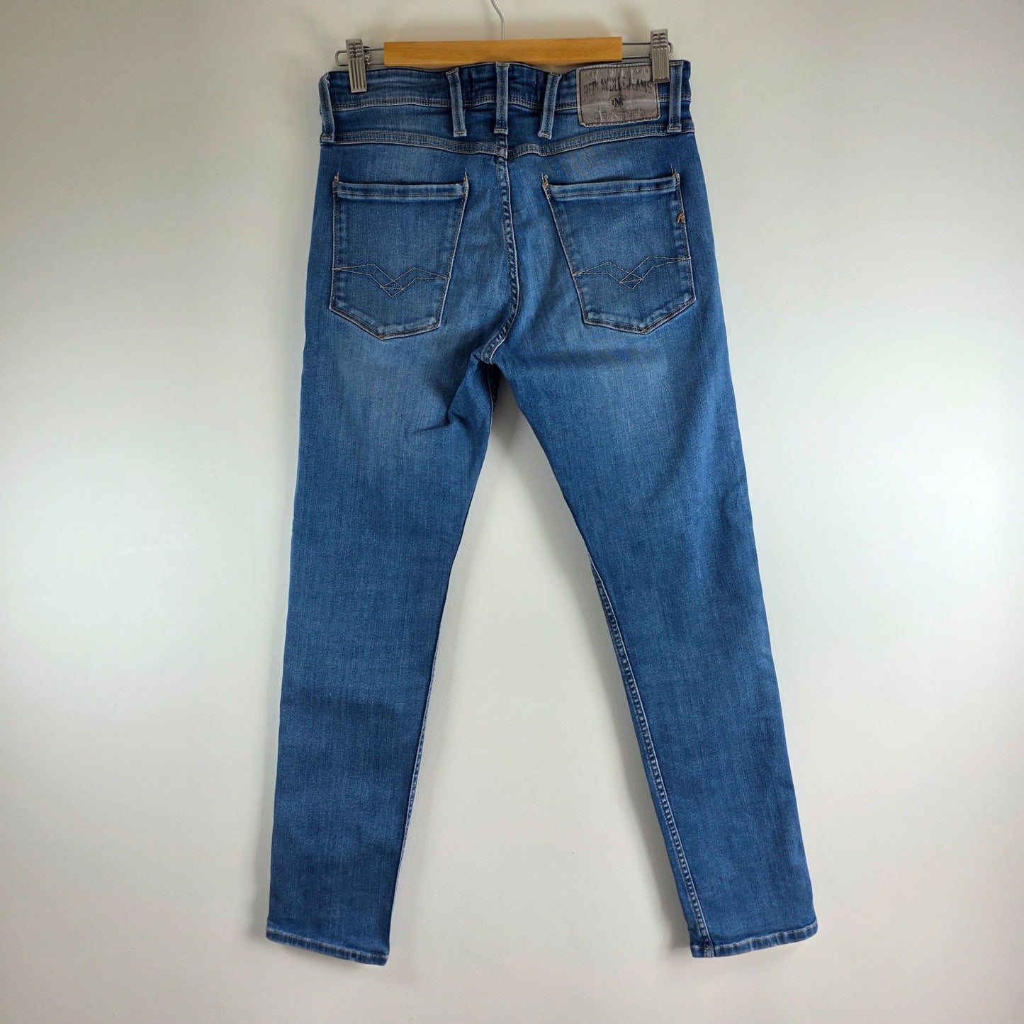 Replay Anbass Slim Fit Jeans Blue W30 L30 Men’s Stretch Denim Casual