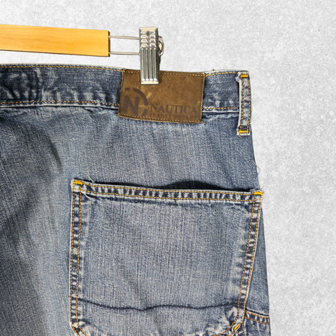 Nautica Carpenter Jeans W40 L33 (34L) Relaxed Fit Blue Denim Workwear Men’s