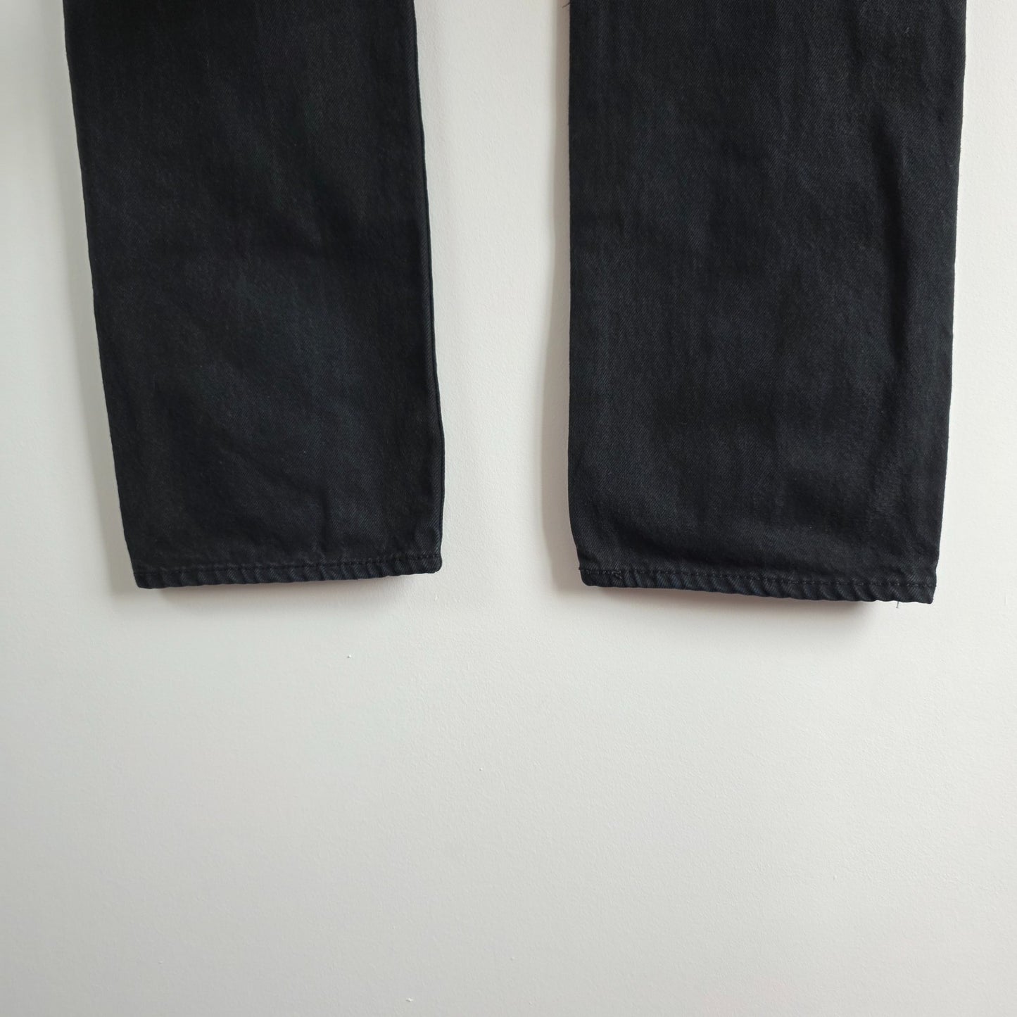 Levi's 501 Jeans W32 L30 Black Straight Leg Button Fly Denim Mens Classic