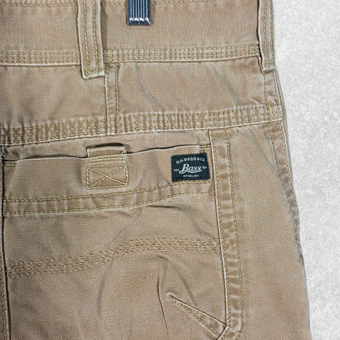 G.H. Bass Carpenter Trousers W40 L28.5 (W40 L30 Tag) Relaxed Beige Men’s