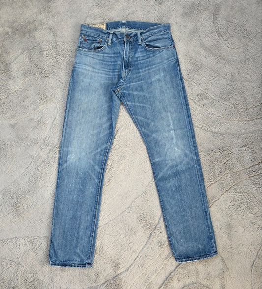 Vintage Y2K Polo Ralph Lauren Hampton Straight Blue Denim Jeans W32 L32