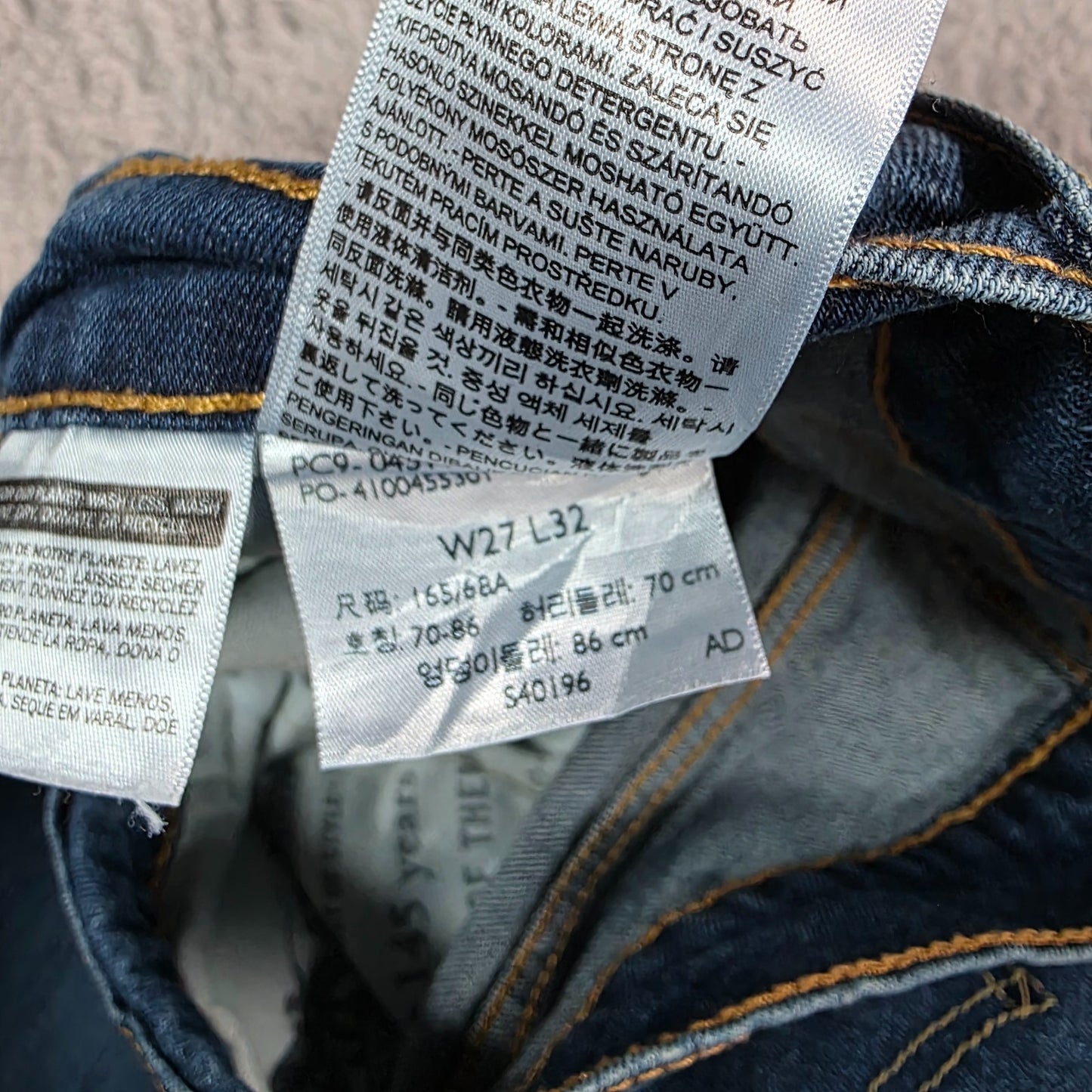 Levi’s 511 Slim Fit Jeans Men’s W27 L32 Blue Stretch Denim