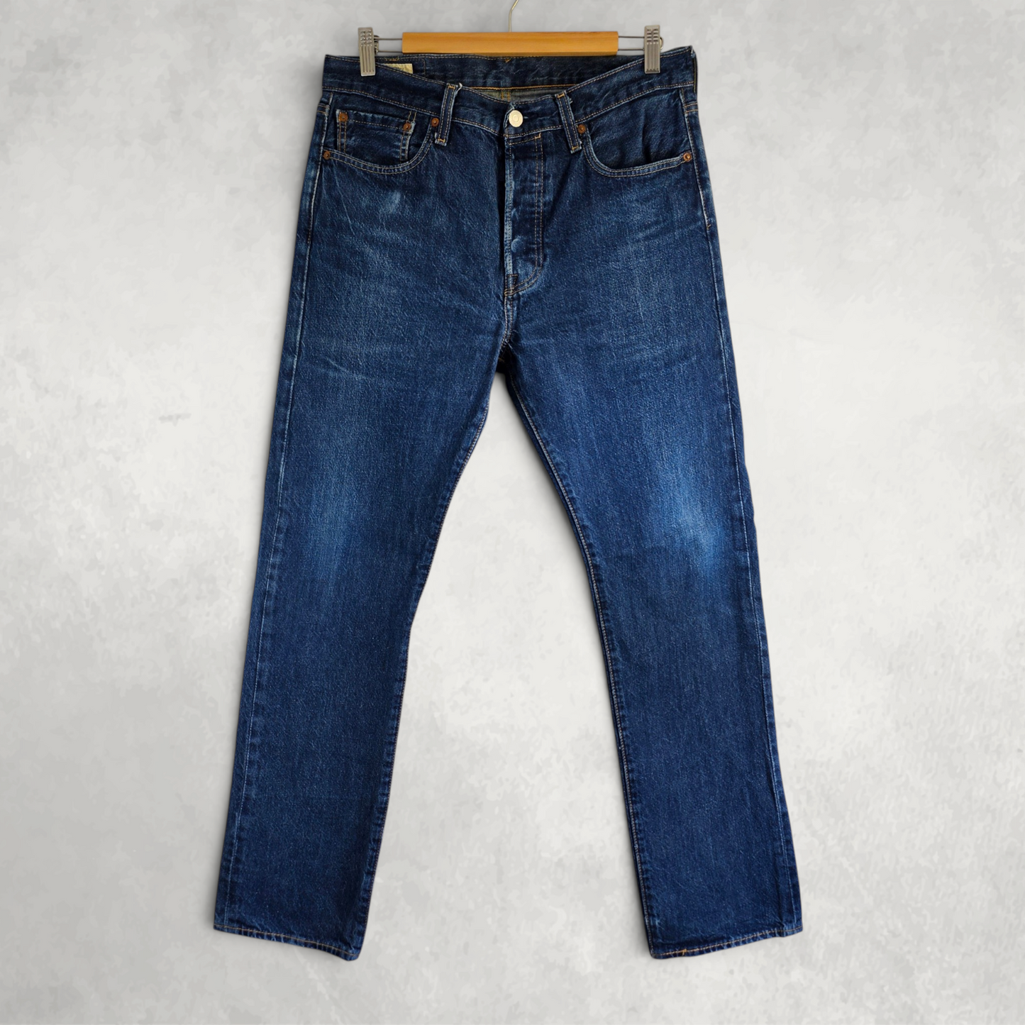 Levi’s 501 Jeans W32 L32 Blue Straight Leg Button Fly Men’s Classic Denim