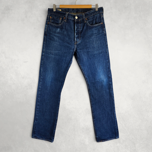 Levi’s 501 Jeans W32 L32 Blue Straight Leg Button Fly Men’s Classic Denim
