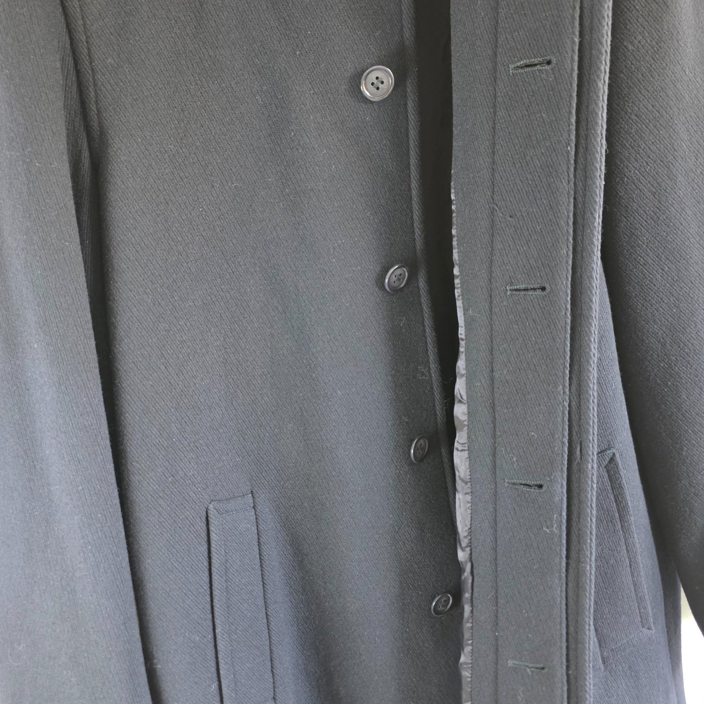 Pierre Cardin Coat Men’s M Wool Blend Blue Overcoat Smart Classic Jacket