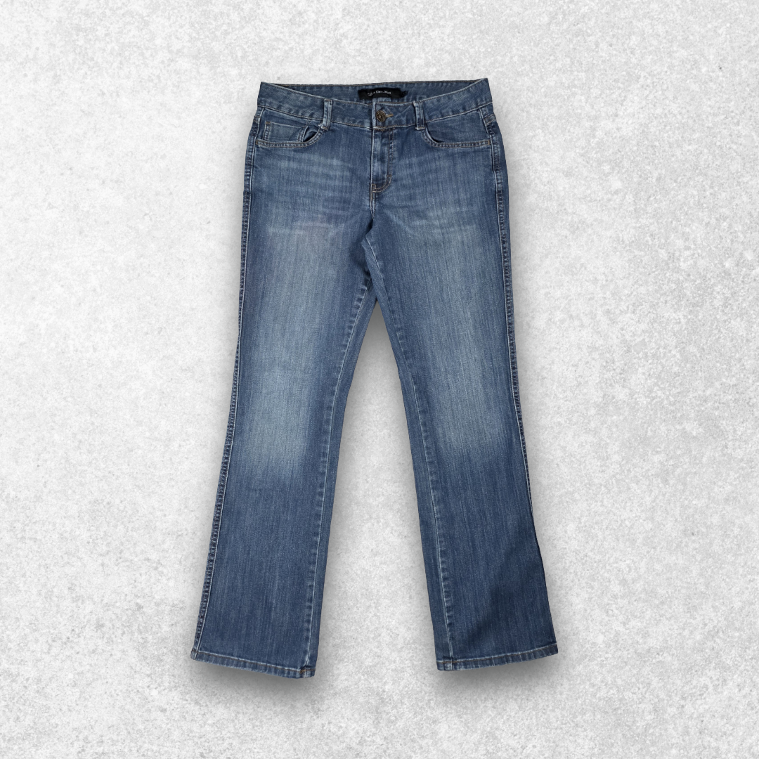 Calvin Klein Y2K Women’s Bootcut Jeans W31 L31 Blue Stretch Denim Mid Rise