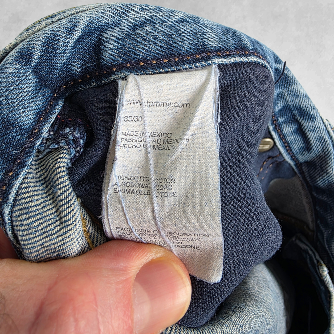 Tommy Hilfiger Jeans W38 L30 Blue Straight Leg Denim Men’s Cotton