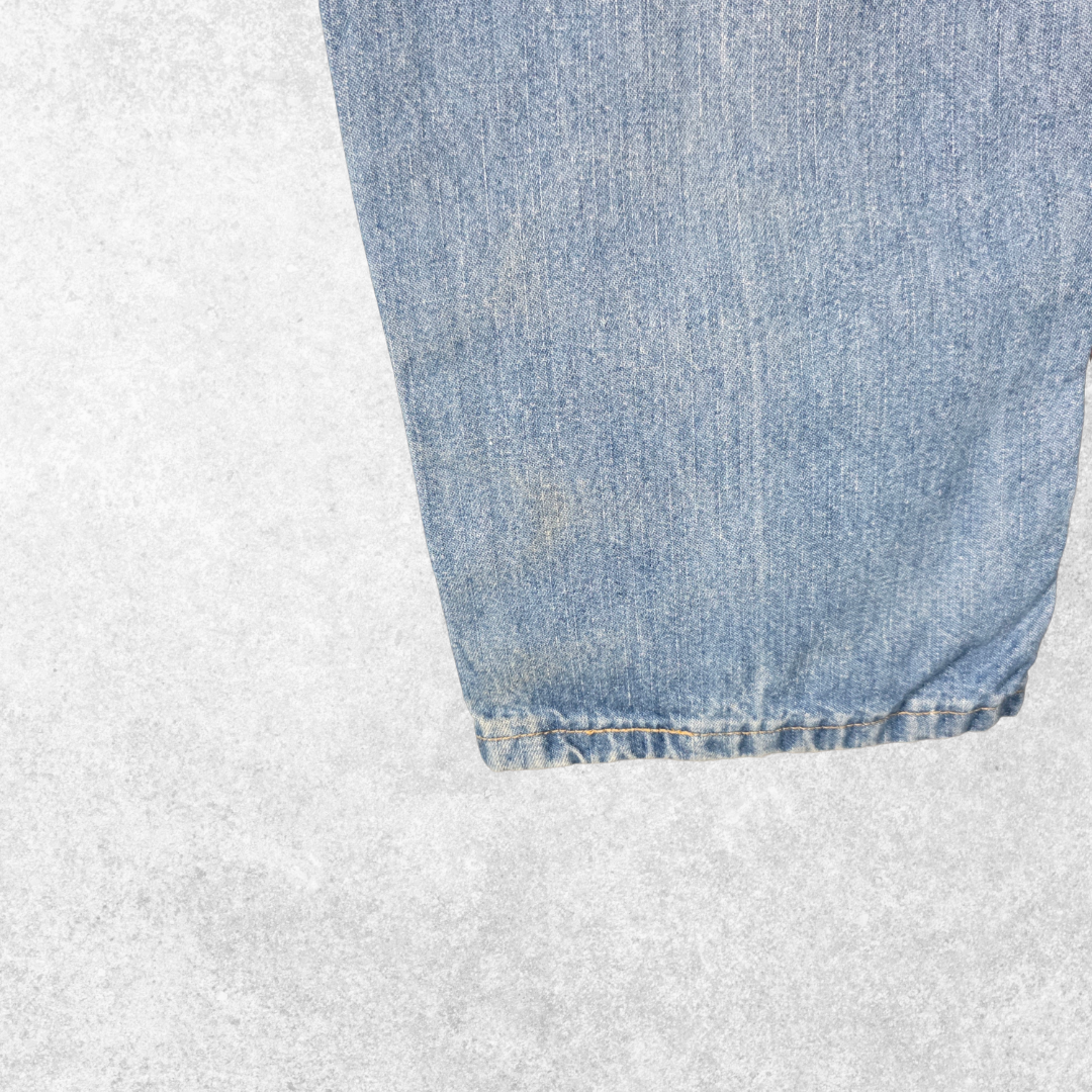 Wrangler Rugged Wear Carpenter Jeans W35 L34 (Tag 36x34) Relaxed Blue Vintage