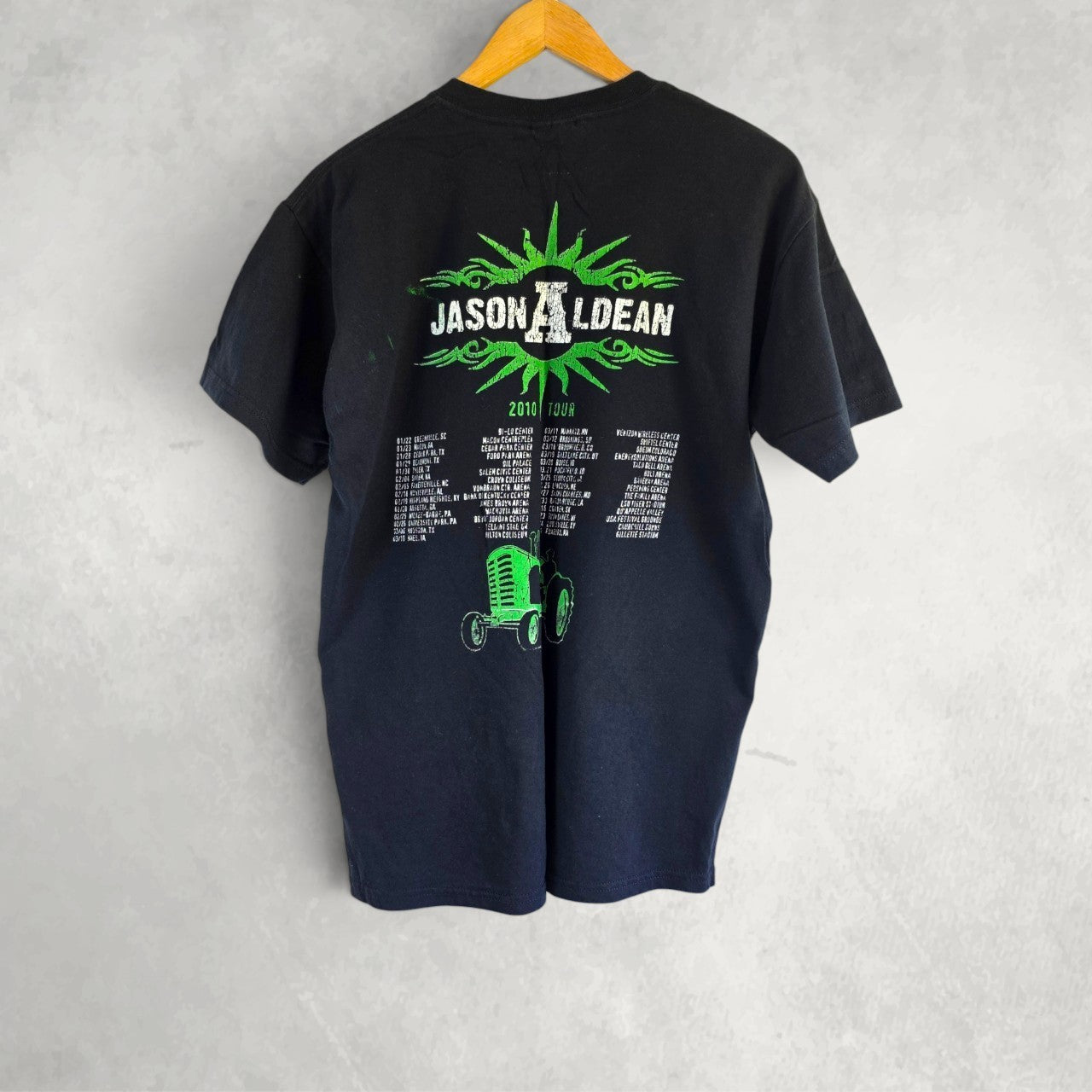 Jason Aldean Wide Open Tour 2010 Graphic T Shirt Black Medium Country Tee