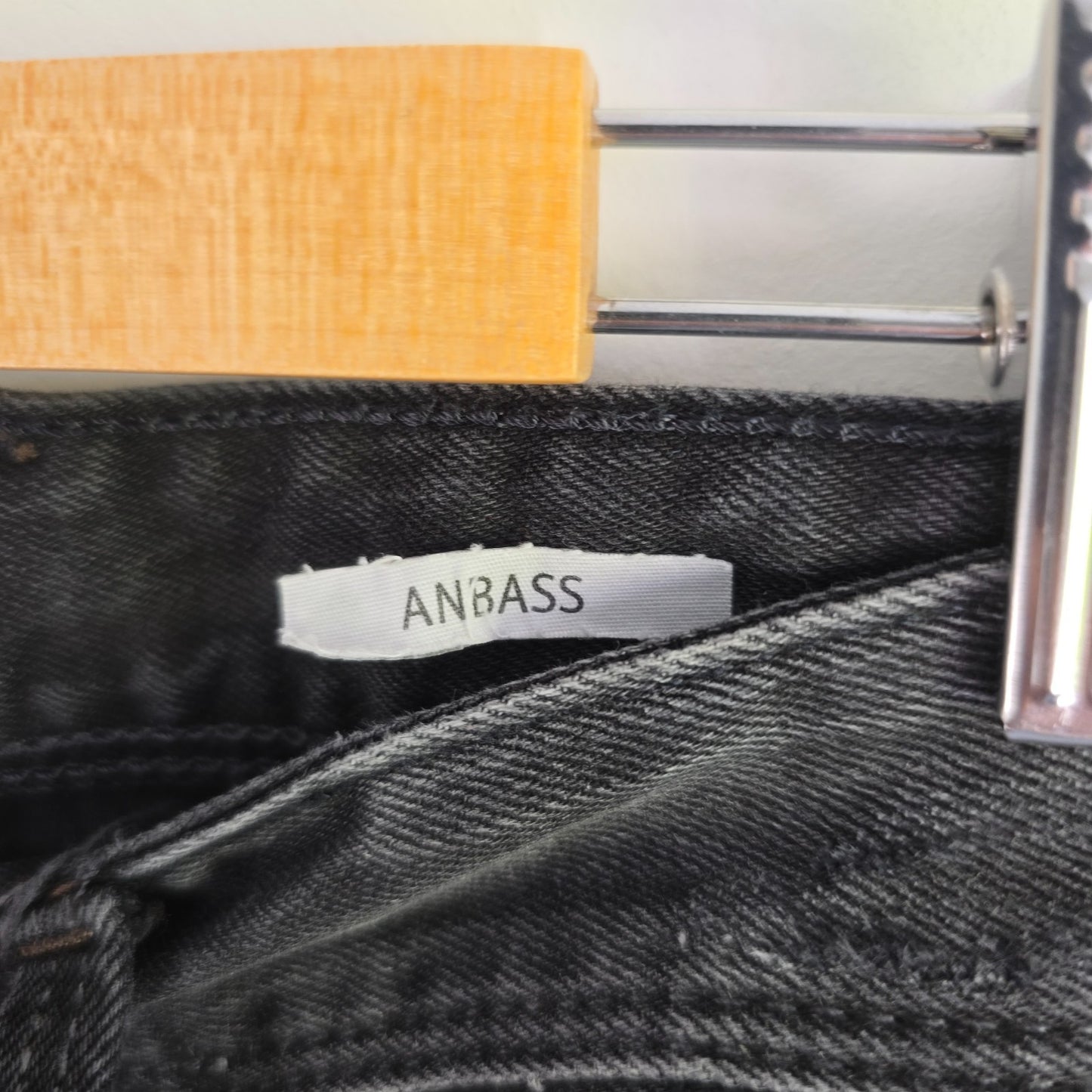 Replay Anbass Jeans Mens W36 L32 Black Stretch Denim Slim Fit Designer