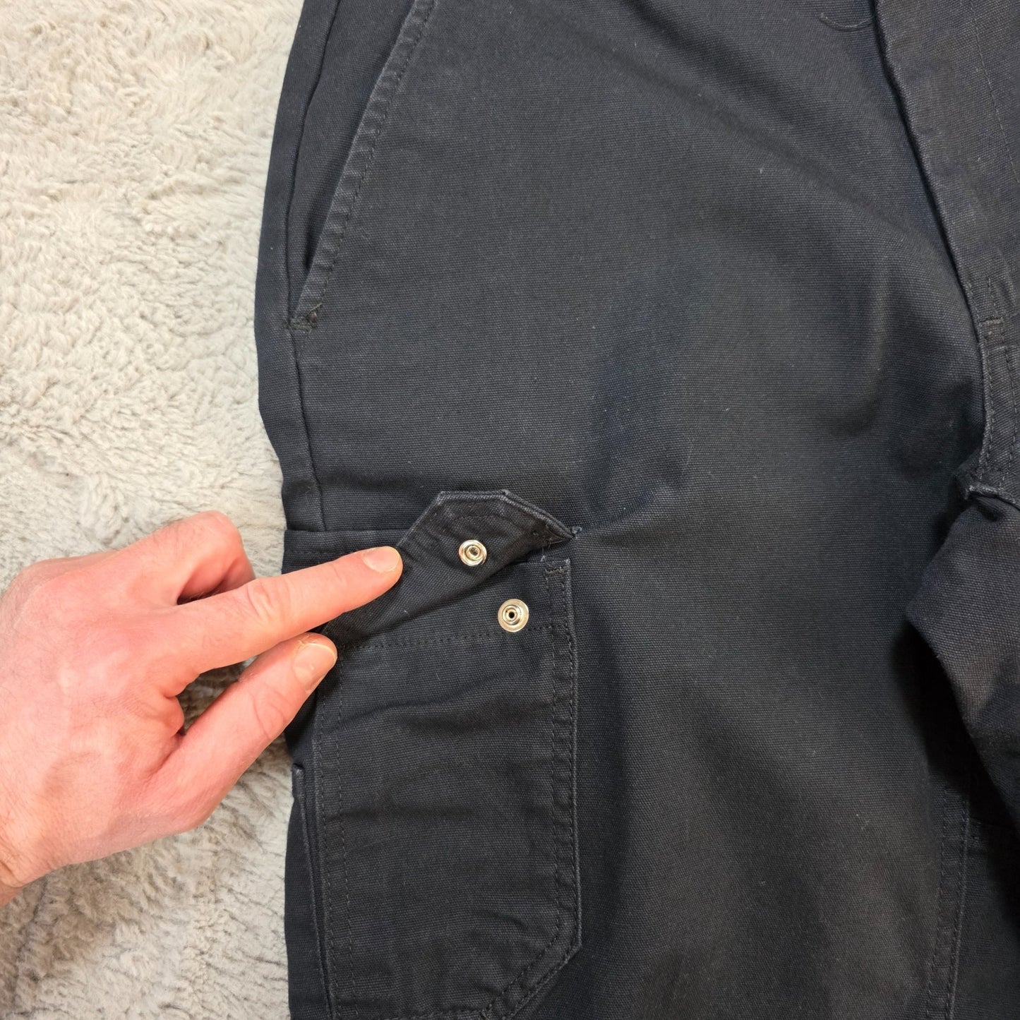 Wrangler Workwear Cargo Trousers Black Straight Fit Men’s W30 L32 (Inseam 29")