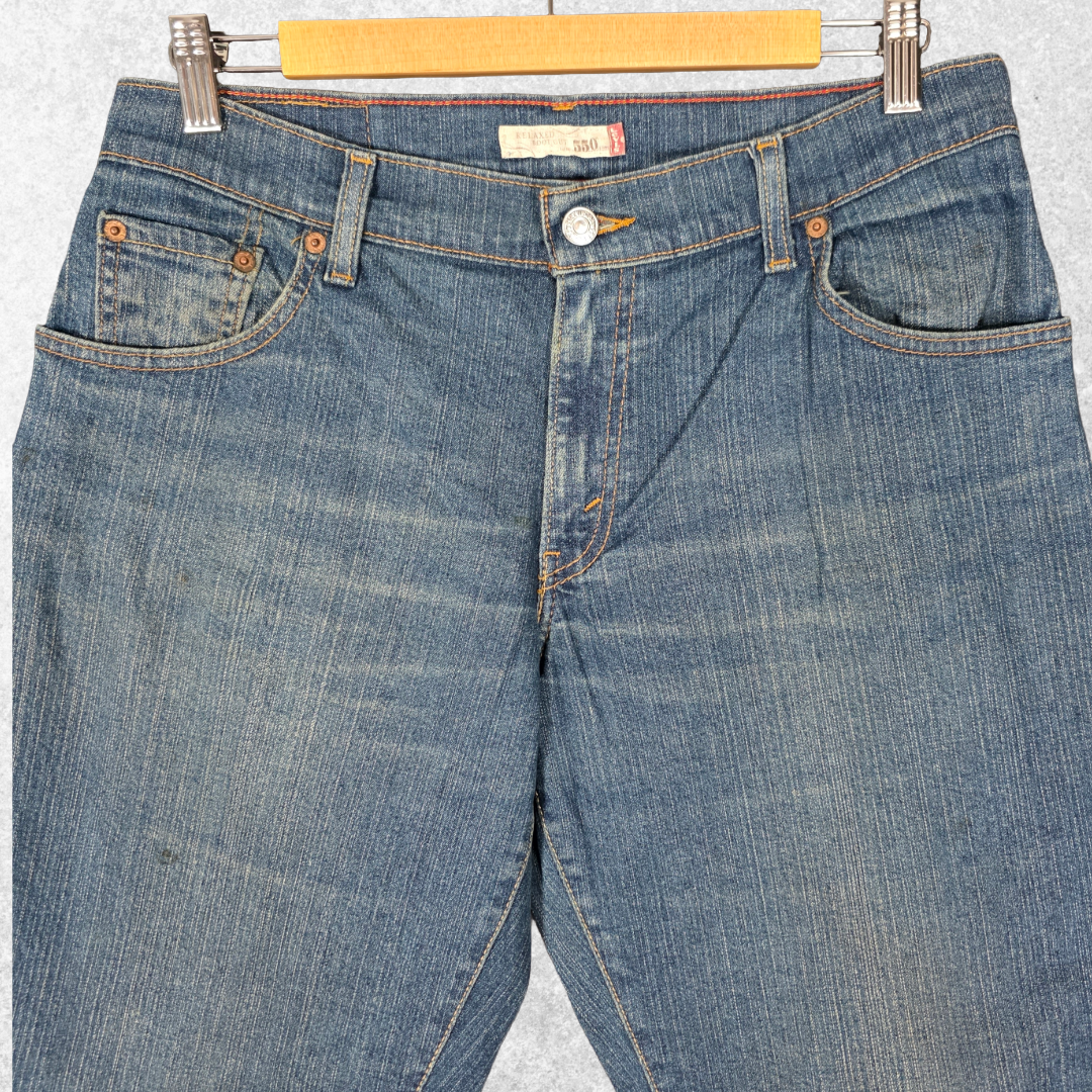Levi’s 550 Relaxed Bootcut Jeans UK 10 S Blue Y2K Women’s