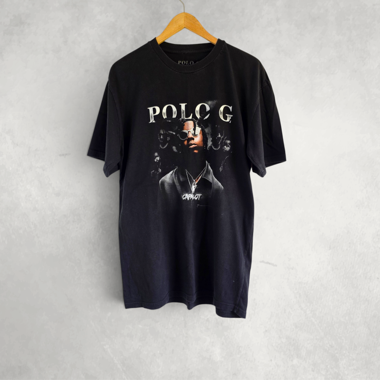 Polo G Capalot Graphic T Shirt Black Large Rap Tee Hip Hop Streetwear