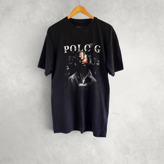 Polo G Capalot Graphic T Shirt Black Large Rap Tee Hip Hop Streetwear