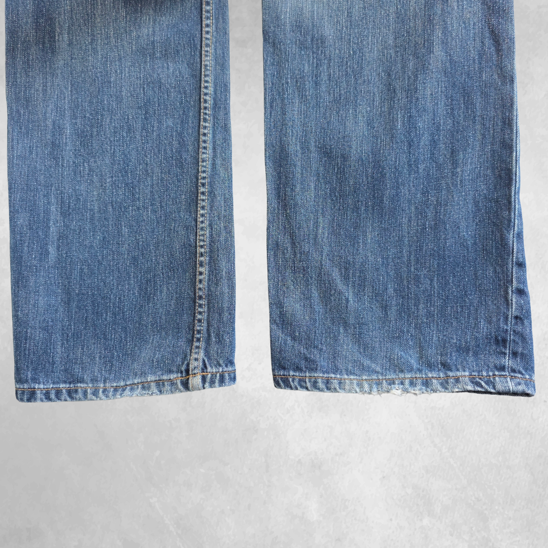 Levis 501 Jeans Mens W32 L33 (Tag W33 L34) Blue Straight Leg Denim Button Fly