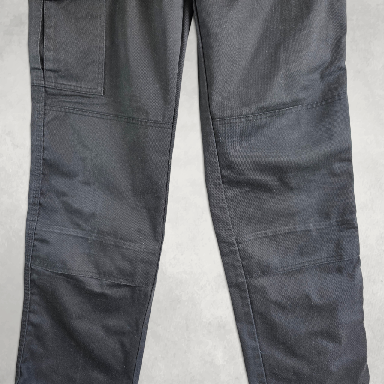 Dickies Cargo Work Pants W30 L33 Black Carpenter Trousers Double Knee Workwear