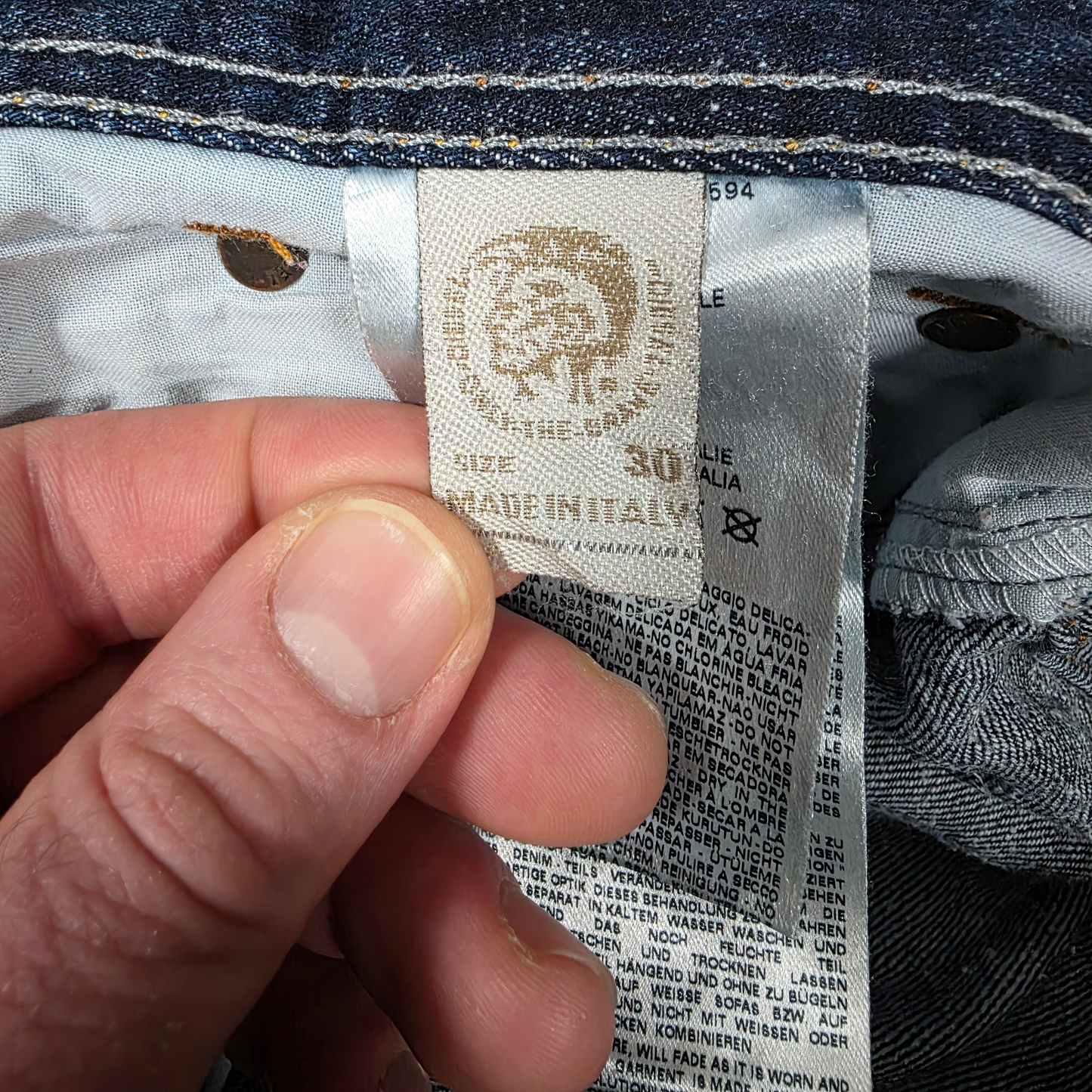 Diesel WAYKEE Straight Jeans W30 L30 Blue Denim Made in Italy Men’s RRP £150