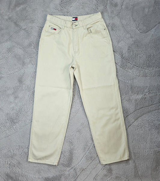 Tommy Jeans Tapered Fit Beige Chino Trousers Men’s W31 L30 Lightweight Cotton