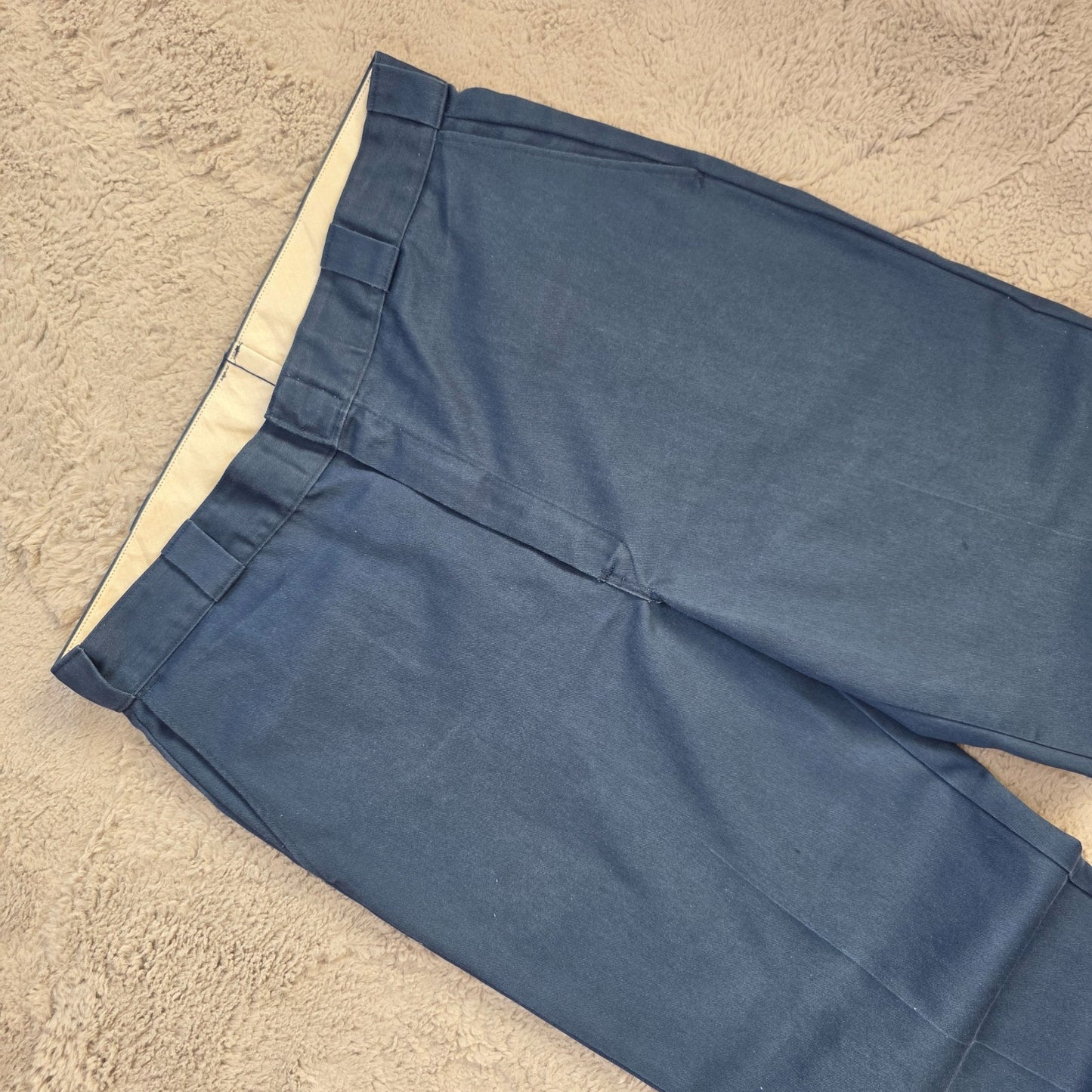 Dickies Workwear Blue Straight Leg Trousers W38 L30 Industrial Pants