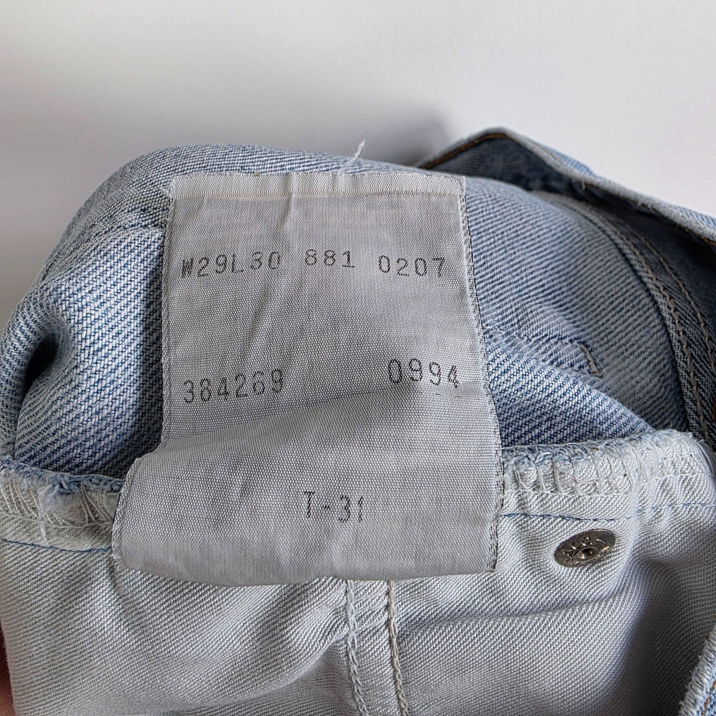 Levi’s 881 Jeans Women’s W26 L30 Blue High Waist Flare Custom Panelled Vintage