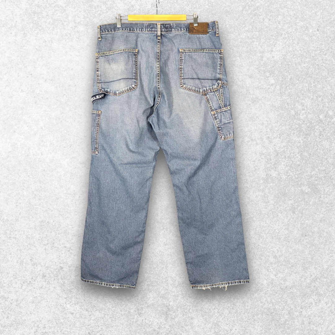 Nautica Carpenter Jeans W40 L33 (34L) Relaxed Fit Blue Denim Workwear Men’s