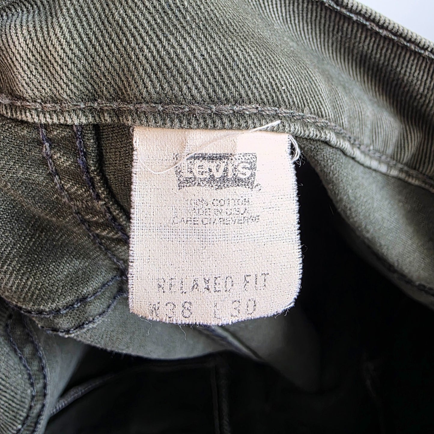 Vintage Levi’s 540 Jeans W38 L29 Grey Relaxed Fit USA Made Denim