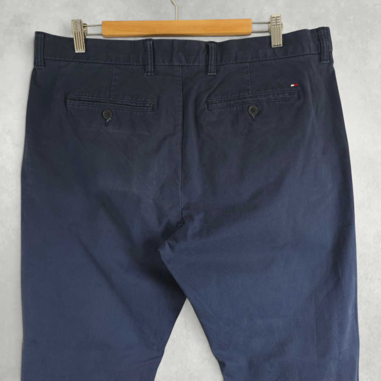Tommy Hilfiger Chino Trousers W37 L32 Blue Stretch Preppy Smart Casual