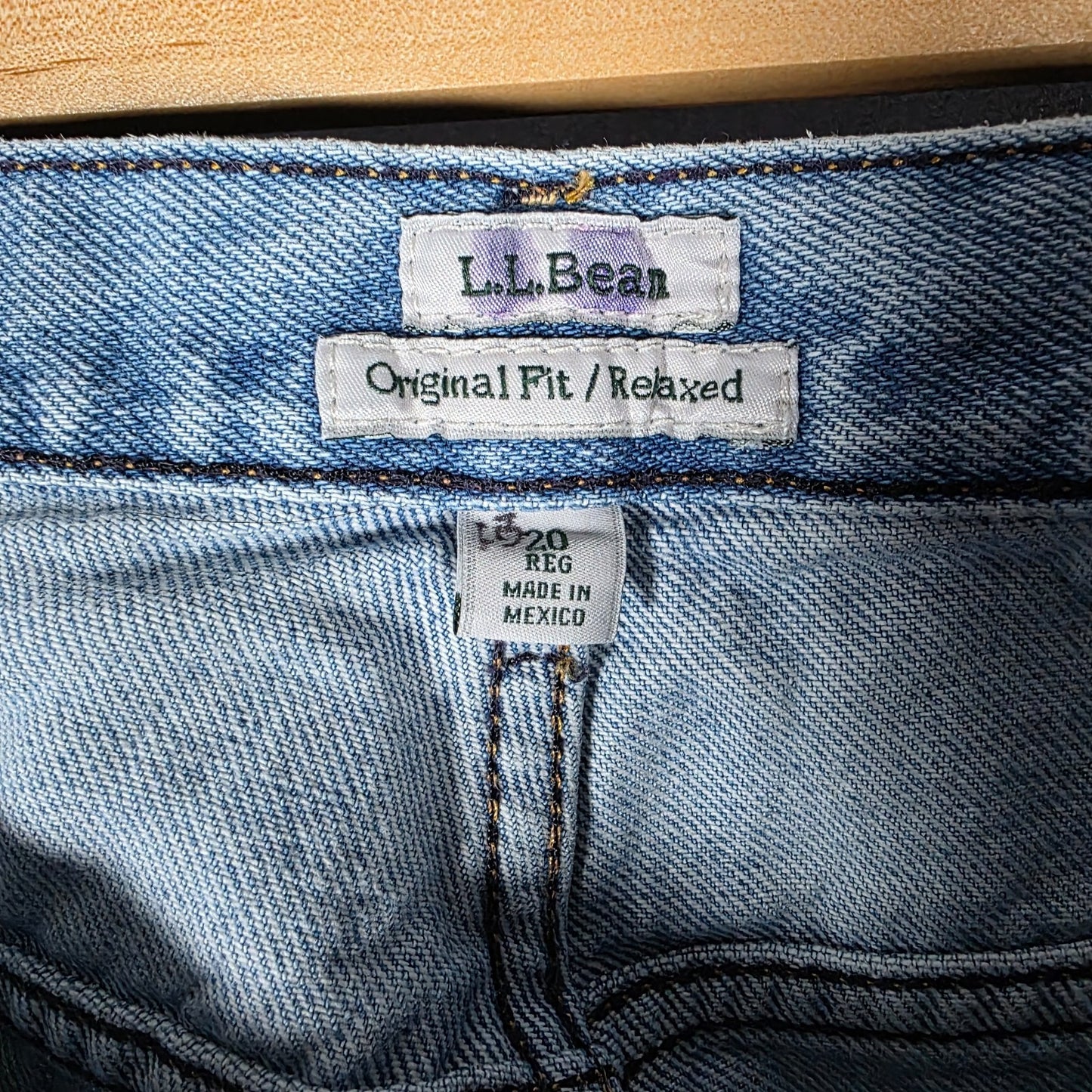 L.L.Bean Women’s Relaxed Fit Jeans Blue W36 L29 100% Cotton