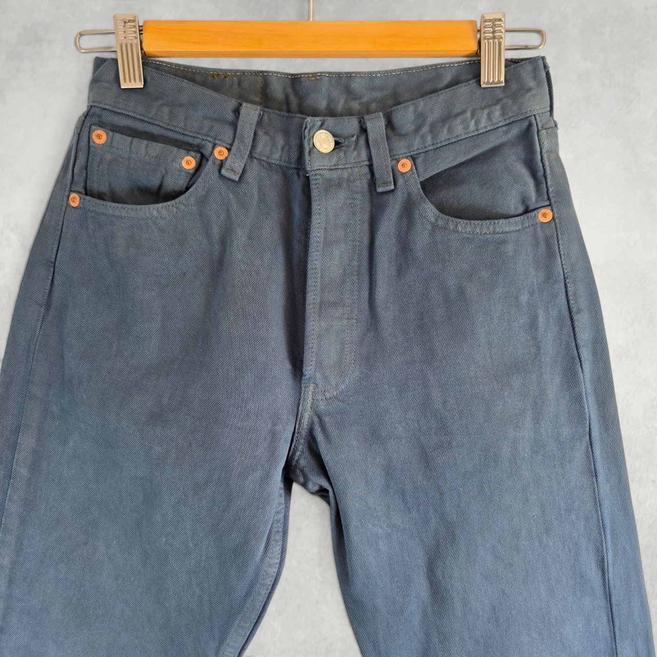 Levi’s 501 Jeans W26 (W28) L31 Blue Straight Leg Button Fly Vintage USA