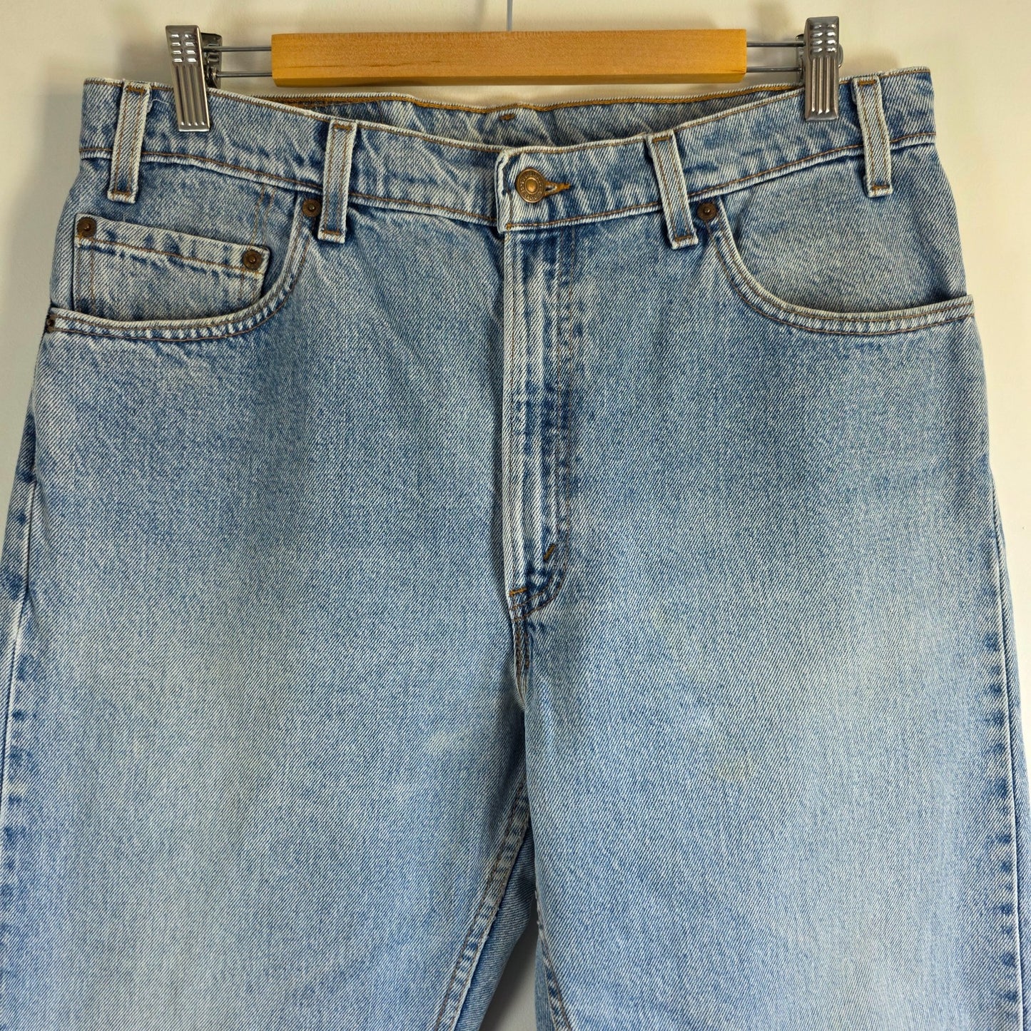 Vintage Levi’s 505 Jeans W34 L28 Blue Straight Leg USA Made Y2K 90s Distressed