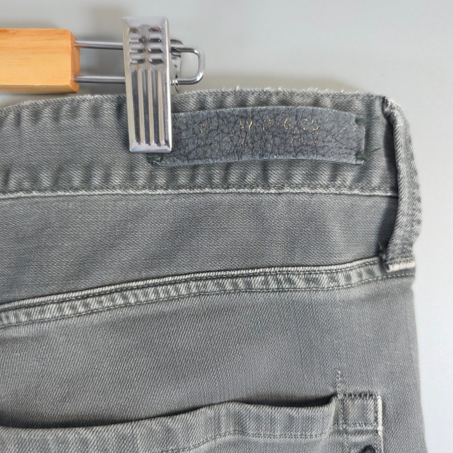 Replay WAITOM Men’s Jeans W37 L33 Grey Straight Fit Stretch Denim