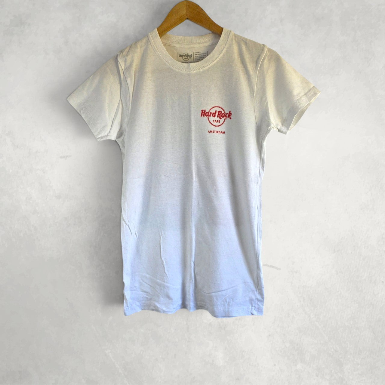 Hard Rock Cafe Amsterdam T Shirt White XS Travel Tourist Graphic Tee