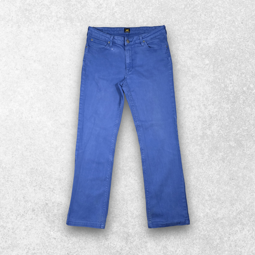 Lee Marion Straight Women’s Jeans W31 L29 Blue Stretch Denim Y2K 2000s