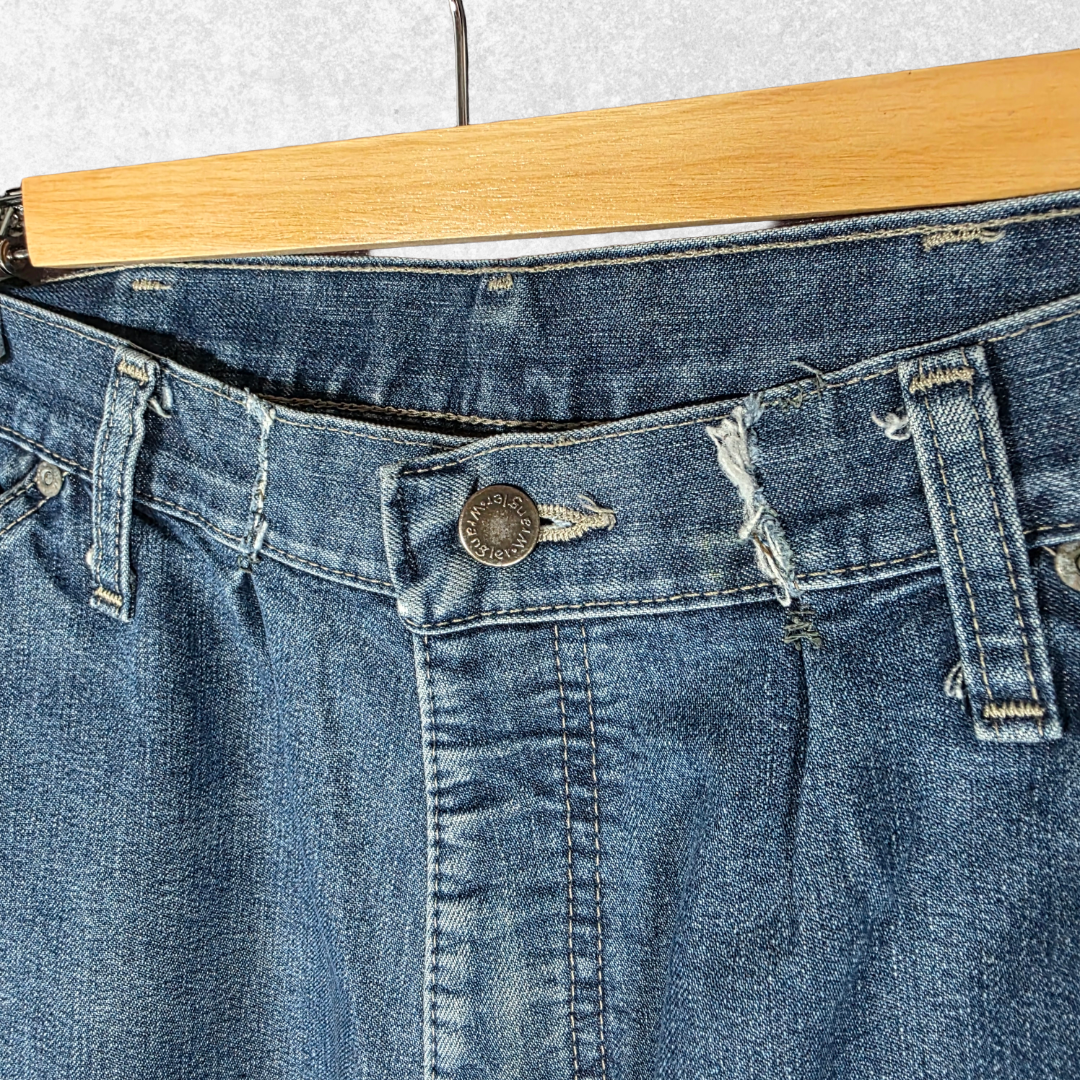 Wrangler Carpenter Jeans W37 L32 Blue Relaxed Fit Fleece Lined Workwear Denim