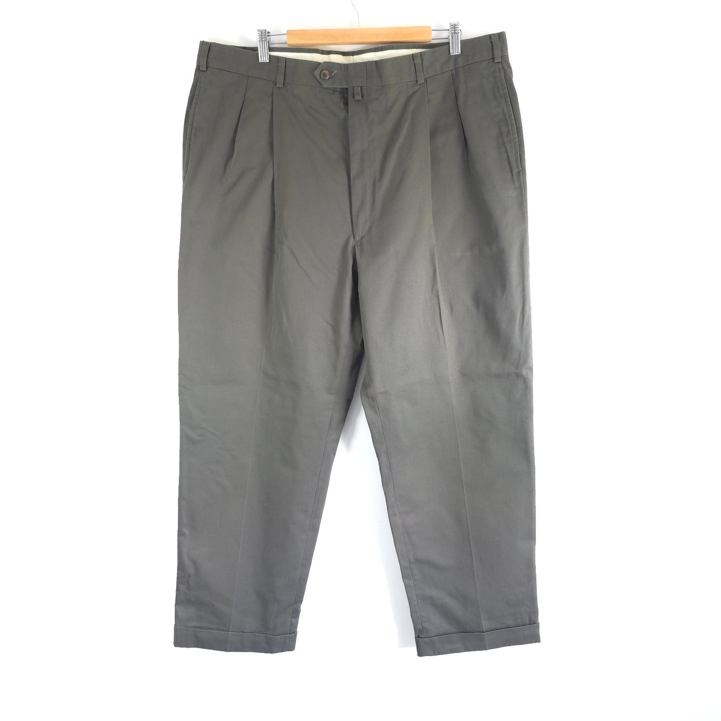 Vintage Tommy Hilfiger Pleated Chino Trousers W41 L30 Beige Khaki Preppy
