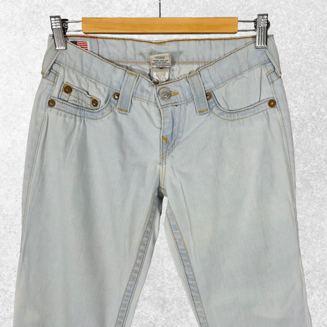 Vintage True Religion Casey Jeans W26 L30 Blue USA Made Low Rise Women’s