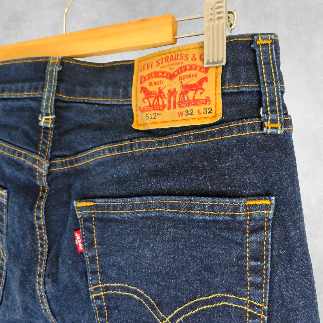 Levi’s 512 Slim Taper Jeans Men’s W32 L30 Blue Faded Streetwear Denim