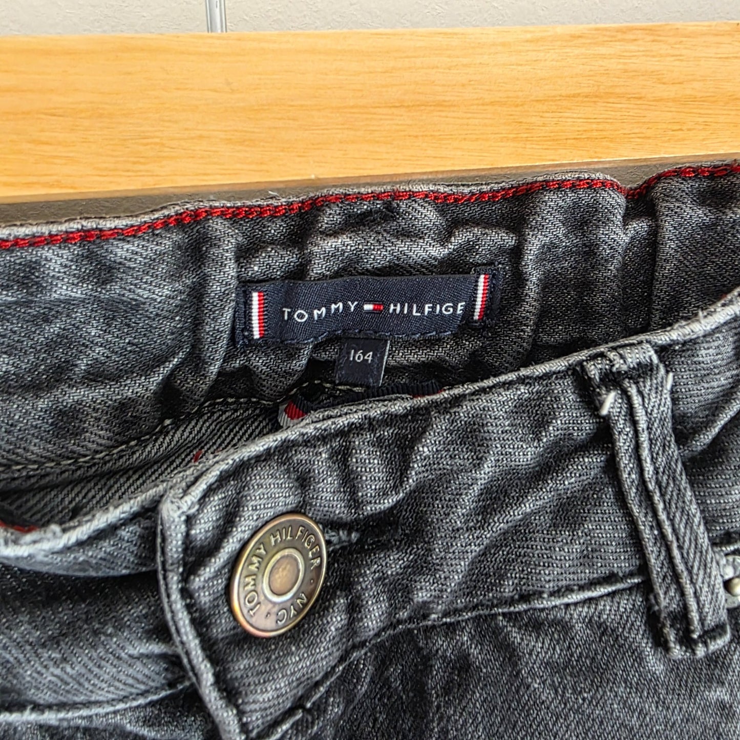 Tommy Hilfiger Straight Jeans W26 L29 Grey Black Women's Denim