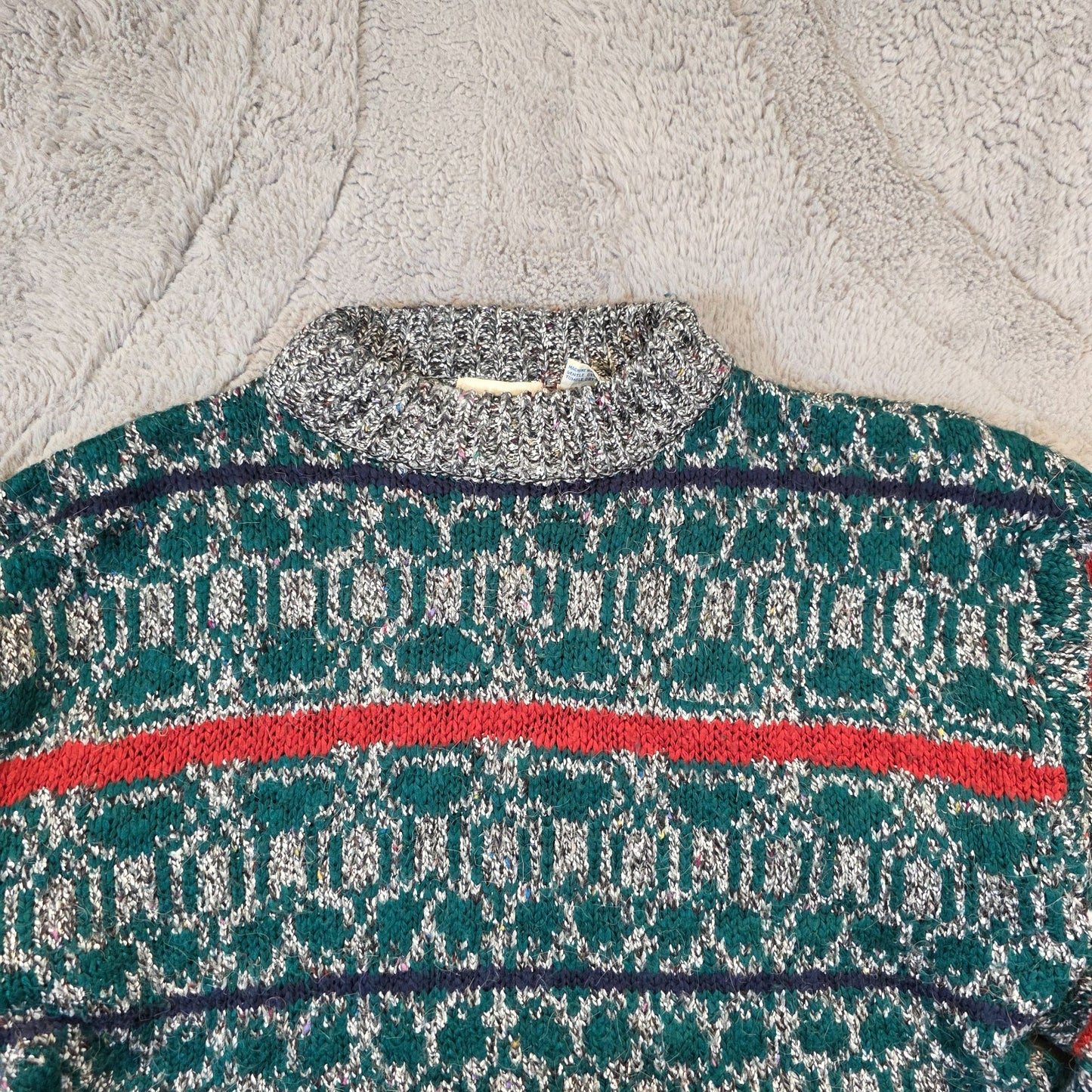 Vintage Boundary Waters Patterned Knit Sweater – Men’s Large