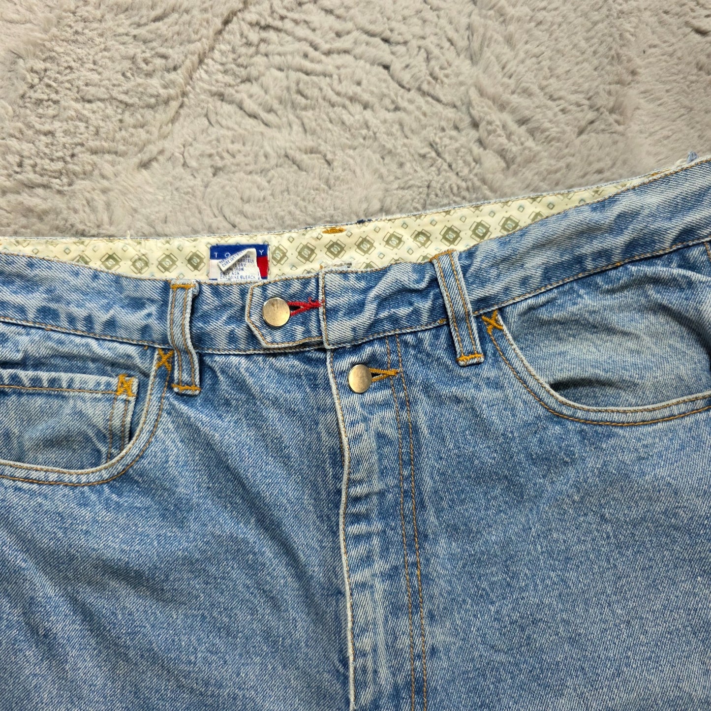 Tommy Hilfiger Vintage Y2K Blue Denim Jeans W32 L34 Made in Macau 100% Cotton