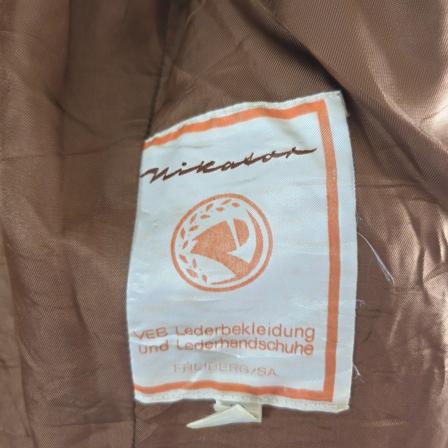 Vintage East German DDR Suede Jacket Brown Workwear Coat VEB Lederbekleidung