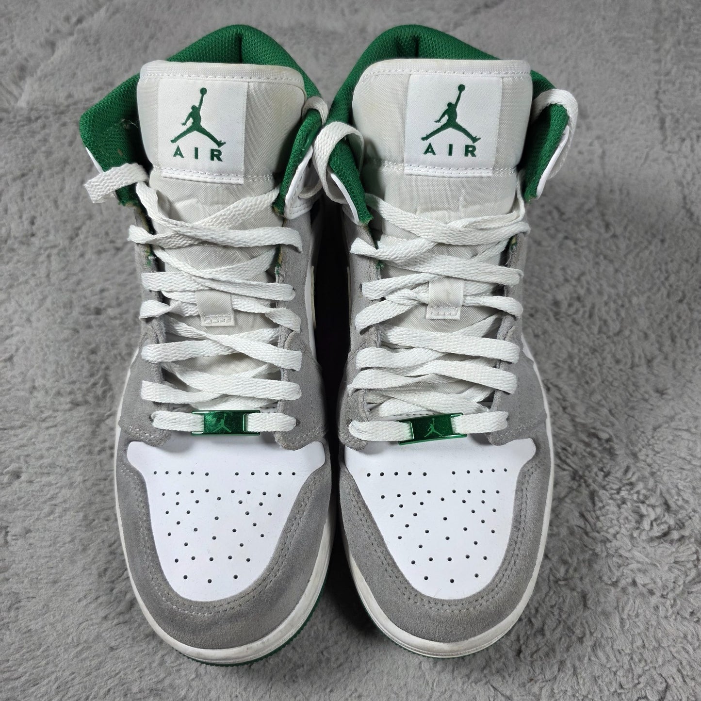 Nike Air Jordan 1 Mid SE UK 7 White Pine Green Smoke Grey DC7294-103