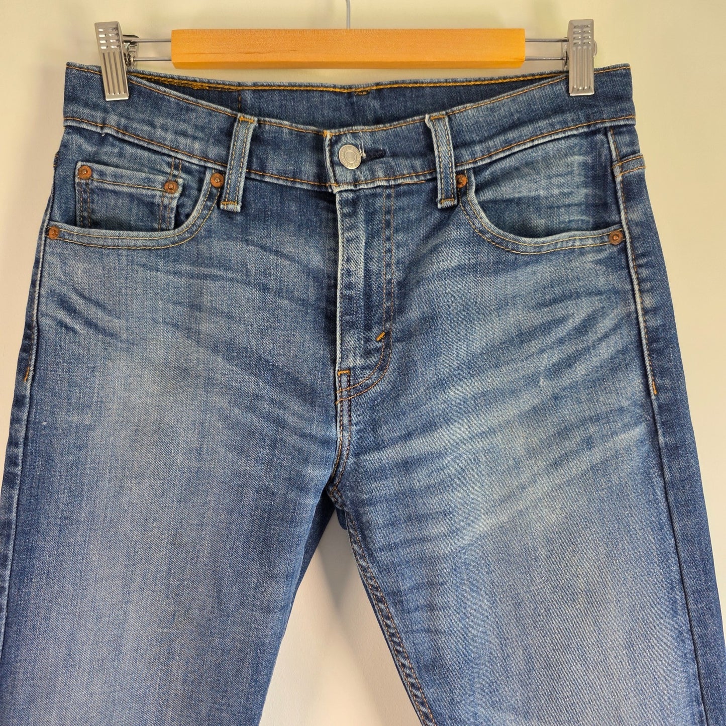 Levi’s 513 Straight Jeans Mens W29 L31 (32) Blue Stretch Denim Regular Fit